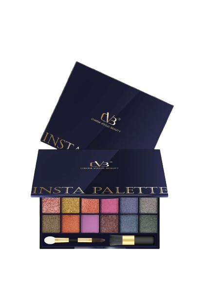 CVB 24 EYESHADOW 1 BLUSH 1HIGHLIGHTER 1 CONTOUR 3 CREAM LIP GLOSS 3 EYEBROW POWDER INSTA PALETTE-C206