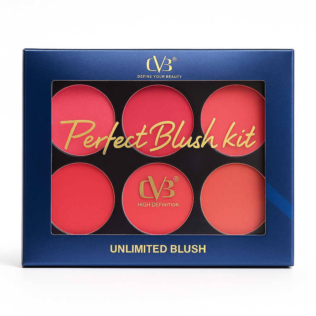 CVB Perfect Blush Kit – 6 Shades | High Definition Unlimited Blush Palette | Alibaazar