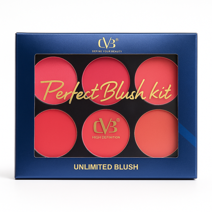 CVB Perfect Blush Kit – 6 Shades | High Definition Unlimited Blush Palette | Alibaazar