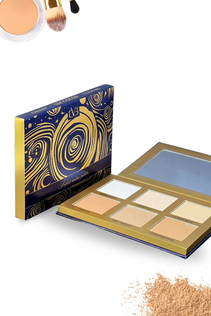 CVB | 6 Color Creamy Velvet Contour Palette | Smooth Farmula | Perfect for Contouring