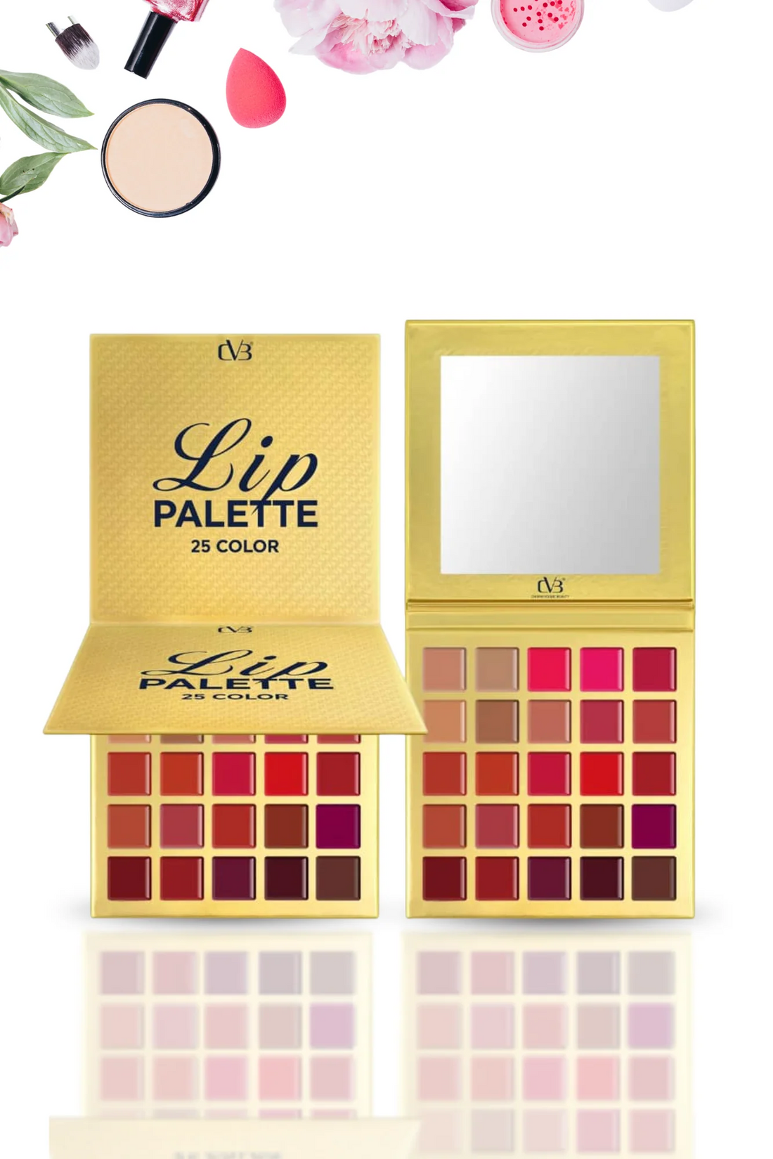 CVB | 25 Color Lipstick | Lip Gloss Palette | Long-Lasting, Moisturizing & Waterproof | Pigmented Lipstick Set |Alibaazar